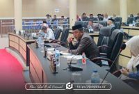 Arman Naway saat membacakan pandangan fraksi (foto: Humas DPRD)