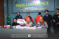 Satreskrim Polres Boalemo dalam konferensi pers (Dok. pagata)