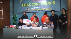 Satreskrim Polres Boalemo dalam konferensi pers (Dok. pagata)