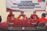 Lokarya persiapan komperda dan kompercap DPC PDI-P Boalemo (foto: istimewa)