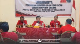 Lokarya persiapan komperda dan kompercap DPC PDI-P Boalemo (foto: istimewa)