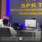 Korban Yusuf saat melapor di SPKT Polres Boalemo, Foto/istmewa