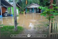 Kondisi banjir dusun tohulito (foto. Redaksi)