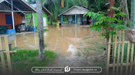 Kondisi banjir dusun tohulito (foto. Redaksi)