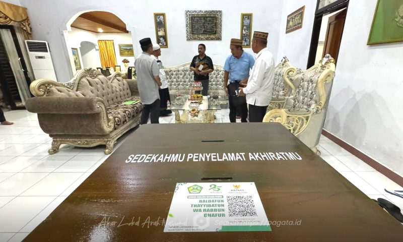 Sedekah harian ASN kolaborasi dengan Badan Amal Zakat Nasional (BAZNAS) Kabupaten Boalemo. Foto/ist.