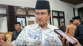 Fadel Muhammad, Anggota DPD RI. Saat Wawancara oleh awak media setelah kegiatan buka bersama. Foto/dok: @redaksi