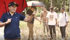 Wakil Bupati Boalemo, Lahmuddin Hambali turun langsung cek kondisi lahan bibit durian. dok/@kominfo.boalemo