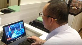 Buka Rapat via Zoom dari Jakarta, Wakil Bupati Boalemo, Lahmuddin Hambali Buka Rapat TPAKD, Targetkan Akses Keuangan Hingga Pelosok Desa. Foto/@ist.