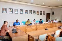 Wakil Bupati Boalemo, Lahmuddin Hambali mempiin rapat koordinasi bersama panitia tahunan. Foto/@ist.