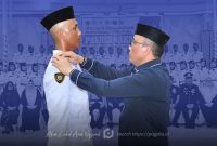 Resmi Dikukuhkan Wabup Lahmudin, Paskibraka Boalemo Siap Bertugas di Alun-Alun Tilamuta. Foto/@arif.forkopimda