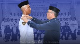 Resmi Dikukuhkan Wabup Lahmudin, Paskibraka Boalemo Siap Bertugas di Alun-Alun Tilamuta. Foto/@arif.forkopimda