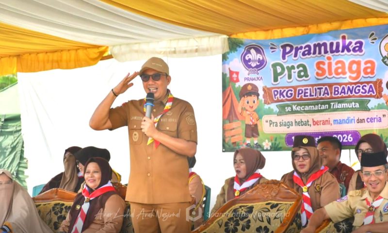 Wabup Lahmuddin Hambali disela Kegiatan Minta Support Warga Menyambut Kunjungan Menhan dan Jam Intel Kejagung. Foto/@arif.prokopim