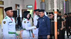 Wabup Lahmudin Hambali Berharap Paskibraka Boalemo Jadi Teladan Bagi Generasi Muda. Foto/@forkopimda