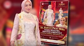 Ketua Dekranasda Boalemo Pukau Penonton Kriya Nusa Lewat Balutan Sulaman Karawo. Foto/@ist.