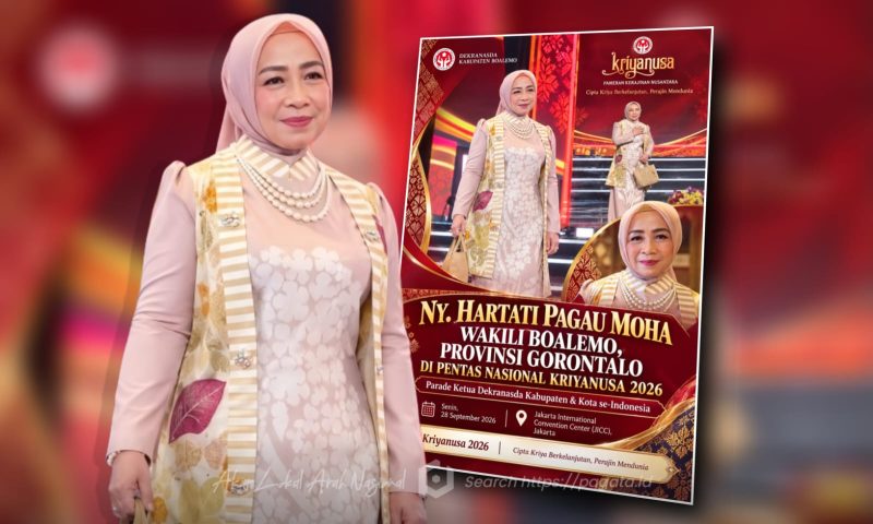 Ketua Dekranasda Boalemo Pukau Penonton Kriya Nusa Lewat Balutan Sulaman Karawo. Foto/@ist.